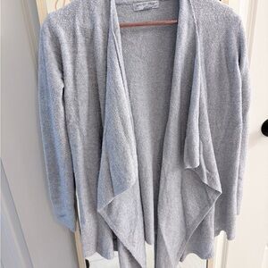 Barefoot Dreams Heather Gray Drape Cardigan